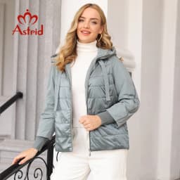 Astrid 2022 Spring coat women Outwear trend Jacket Short Parkas casual fashion female high quality Warm Thin Cotton ZM-8601
