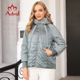 Astrid 2022 Spring coat women Outwear trend Jacket Short Parkas casual fashion female high quality Warm Thin Cotton ZM-8601