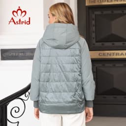 Astrid 2022 Spring coat women Outwear trend Jacket Short Parkas casual fashion female high quality Warm Thin Cotton ZM-8601