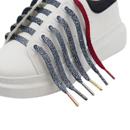Coolstring 8mm Elephant Skin Pattern Sublimation Printed Laces Heat Transfer Burst Pattern Grey Flat Shoelaces Hoodie Drawrope