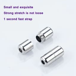 2 Pcs Aluminum Capsule Lock Accessories Elastic Laces Sneakers Shoelace Without Ties Buckle Decoration Lazy Shoestring Fastening