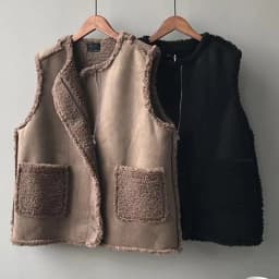 Women's Autumn Winter Lamb Wool Vest Jacket Korean Loose Two Sided Wearing Deer Fur Sleeveless Coat Female Casual Zipper Jackets