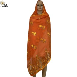 2023 New African Ladies Summer Outdoor Embroidered Cotton Scarf Shawl Fashionable Casual Diamond Scarf-Style Headscarf