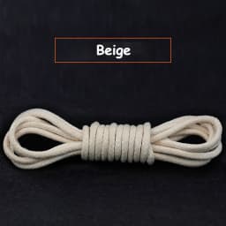 Waxed Shoeslaces for Women In Thick British Style Leather Shoes Boots Laces Round Black for Men Cotton Linen Fine Laces