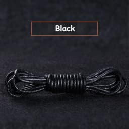 Waxed Shoeslaces for Women In Thick British Style Leather Shoes Boots Laces Round Black for Men Cotton Linen Fine Laces