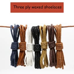 Waxed Shoeslaces for Women In Thick British Style Leather Shoes Boots Laces Round Black for Men Cotton Linen Fine Laces