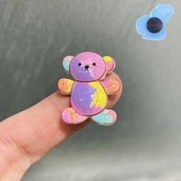 Single Sale 1Pcs Animal Bear Shoes Charms Decoration Clogs Accessories Fit Cute Wristbands Kids X-mas Presents