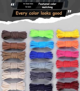 Fashion Round Shoelaces Solid Classic Boots Shoelace Casual Sneakers Shoe Laces for Shoes 90cm/120cm/150cm 21Colors Shoestrings