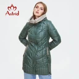 Astrid 2022 winter women's jacket women coat Casual female Parkas Hooded Coats solid Plus Size fashion thin cotton style best
