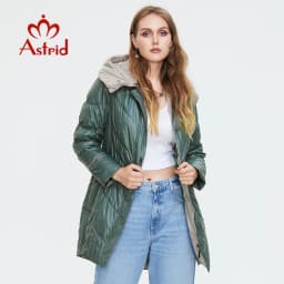 Astrid 2022 winter women's jacket women coat Casual female Parkas Hooded Coats solid Plus Size fashion thin cotton style best