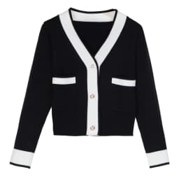 Crochet Top Knitted Ladies Sweaters Jersey Black Women's Coat Spring 2025 Cropped Blouses Cardigan Female Korean Fashion Style