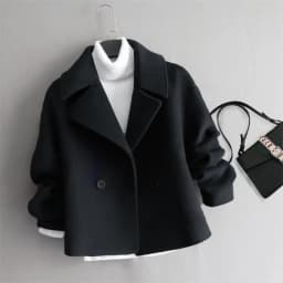 Korean Fashion Women's Woolen Coats Autumn Winter Elegant Short Jackets Solid Slim Thicken Outerwear Tops Chaqueta De Mujer