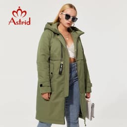 Astrid 2022 Winter Women's Coat Plus Size Jacket Hooded loose Warm Parkas Bio Fluff Thick Parka Coat Hight Quality Female New