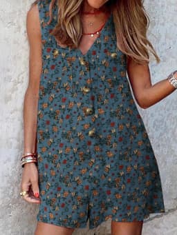 Stylish Women V Neck Sleeveless Rompers 2023 ZANZEA Summer Jumpsuits Short Playsuits Casual Solid Loose Beach Overalls Oversized