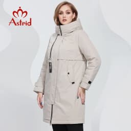 Astrid 2022 Women's Winter Jacket Oversize Long Thick Padded Down Coats Hooded Women Parkas Ladies Outerwear Quilted AT-10005