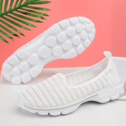 STRONGSHEN Women's Summer Sneakers Slip On Flat Shoe Women's Fashion Casual Loafers Walking Shoe Outdoor Mesh Soft Bottom Sports