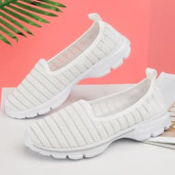 STRONGSHEN Women's Summer Sneakers Slip On Flat Shoe Women's Fashion Casual Loafers Walking Shoe Outdoor Mesh Soft Bottom Sports