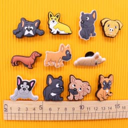 New Arrival 1Pcs PVC Dogs Cats Slippers Shoe Charms Accessories Kids Cute Designer Decoration DIY X-mas Present