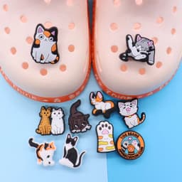 New Arrival 1Pcs PVC Dogs Cats Slippers Shoe Charms Accessories Kids Cute Designer Decoration DIY X-mas Present