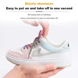 Elastic Shoelaces for Sneakers Flat Shoe Laces Outdoor Leisure Shoelace Quick Safety Kids and Adult Unisex Shoestrings 1 Pair