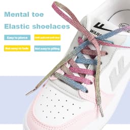Elastic Shoelaces for Sneakers Flat Shoe Laces Outdoor Leisure Shoelace Quick Safety Kids and Adult Unisex Shoestrings 1 Pair
