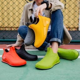 New Men's Outdoor Non-slip Hiking Shoes Shaxi Fishing Rain Boots Black Work Shoes Durable Waterproof Rubber Fishing Shoes
