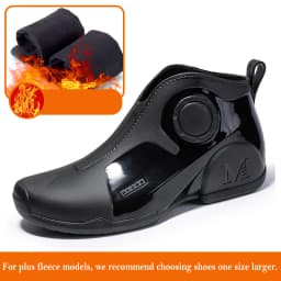 New Men's Outdoor Non-slip Hiking Shoes Shaxi Fishing Rain Boots Black Work Shoes Durable Waterproof Rubber Fishing Shoes