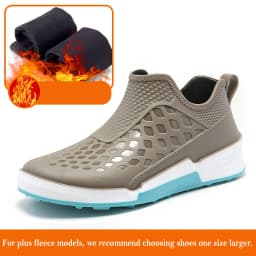 New Men's Outdoor Non-slip Hiking Shoes Shaxi Fishing Rain Boots Black Work Shoes Durable Waterproof Rubber Fishing Shoes