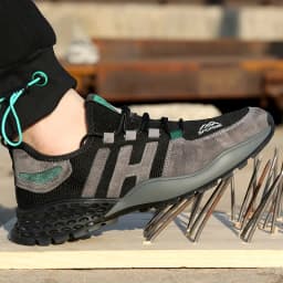 Men Work Safety Shoes Steel Toe Anti-Smashing Wear Light Comfortable Puncture-Proof Nail Penetration Resistance Security