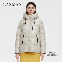 GASMAN 2022 Women's down jacket Short Casual Woman Cotton Coat brand high quality Design Parka Hooded Winter clothes women 2191