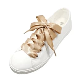 1Pair 2CM Width Flat Ribbon Shoe Laces Rubber Sneakers Silk Satin Shoelace Boot Women Beautiful Shoelaces for Kids 100/120/140Cm