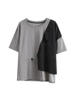 Amax LuluE 2024 British Summer Style Clothes Ladies Grey Punk Tshirts Women O-Neck Casual Tee Shirts Oversized Short Sleeve Tops