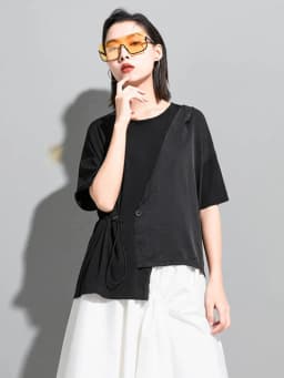 Amax LuluE 2024 British Summer Style Clothes Ladies Grey Punk Tshirts Women O-Neck Casual Tee Shirts Oversized Short Sleeve Tops