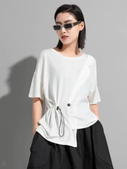 Amax LuluE 2024 British Summer Style Clothes Ladies Grey Punk Tshirts Women O-Neck Casual Tee Shirts Oversized Short Sleeve Tops