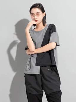 Amax LuluE 2024 British Summer Style Clothes Ladies Grey Punk Tshirts Women O-Neck Casual Tee Shirts Oversized Short Sleeve Tops