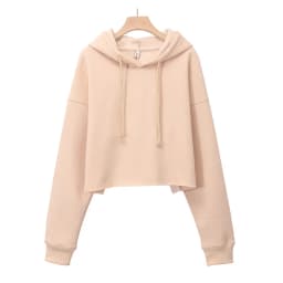 Solid Women's Crop Hoodie Thin Long Sleeve Spring Autumn Ladies Streetwear Pullover Sweatshirt M30635