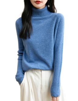 100% Merino Wool Turtleneck Women Sweater New Autumn Winter Warm Soft Jumper Women Knitted Pullover Femme Cashmere Sweater Knit