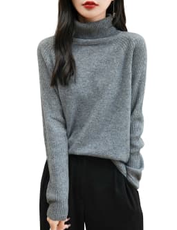 100% Merino Wool Turtleneck Women Sweater New Autumn Winter Warm Soft Jumper Women Knitted Pullover Femme Cashmere Sweater Knit