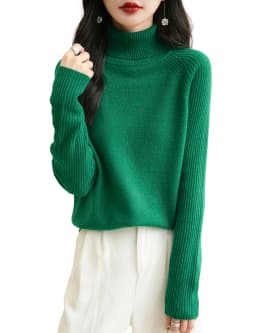 100% Merino Wool Turtleneck Women Sweater New Autumn Winter Warm Soft Jumper Women Knitted Pullover Femme Cashmere Sweater Knit