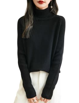 100% Merino Wool Turtleneck Women Sweater New Autumn Winter Warm Soft Jumper Women Knitted Pullover Femme Cashmere Sweater Knit