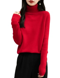 100% Merino Wool Turtleneck Women Sweater New Autumn Winter Warm Soft Jumper Women Knitted Pullover Femme Cashmere Sweater Knit