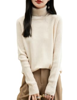 100% Merino Wool Turtleneck Women Sweater New Autumn Winter Warm Soft Jumper Women Knitted Pullover Femme Cashmere Sweater Knit