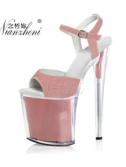 High Heels 20CM Platform Pole Dance Shoes Exotic Nightclub 8 Inch Sexy Stripper Women's Models Catwalk Open Toe Large Size