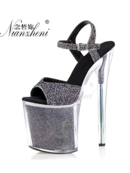 High Heels 20CM Platform Pole Dance Shoes Exotic Nightclub 8 Inch Sexy Stripper Women's Models Catwalk Open Toe Large Size