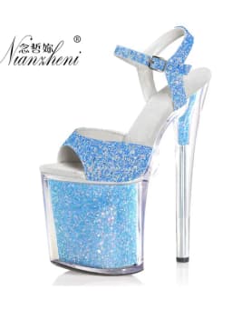High Heels 20CM Platform Pole Dance Shoes Exotic Nightclub 8 Inch Sexy Stripper Women's Models Catwalk Open Toe Large Size