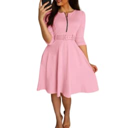 Women Bodycon Dress O Neck Solid Color Three Quarter Sleeve Dresses Ladies Party Dress Elegant Dresses Woman Party Night