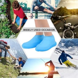 2 PCS Boots Waterproof Shoe Cover Silicone Material Unisex Shoes Protectors Rain Boots for Indoor Outdoor Rainy Days Reusable