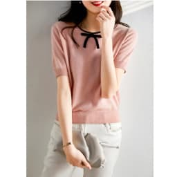 butterfly ice silk knit short sleeve cardigan women's summer style round collar cotton thread half sleeve loose T-shirt top