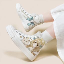 Amy and Michael Lolita Shoes Lovely Girls Students High Top Hand Painted Canvas Sneakers Breathable Kawaii Women Casual Trainers