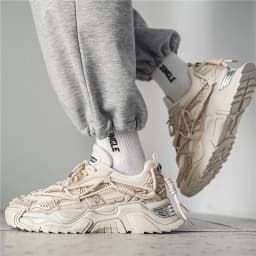Platform Men Shoes Fashion Clunky Sneakers Men Casual Shoes Breathable Sports Dad Shoes Male Fitness Footwear